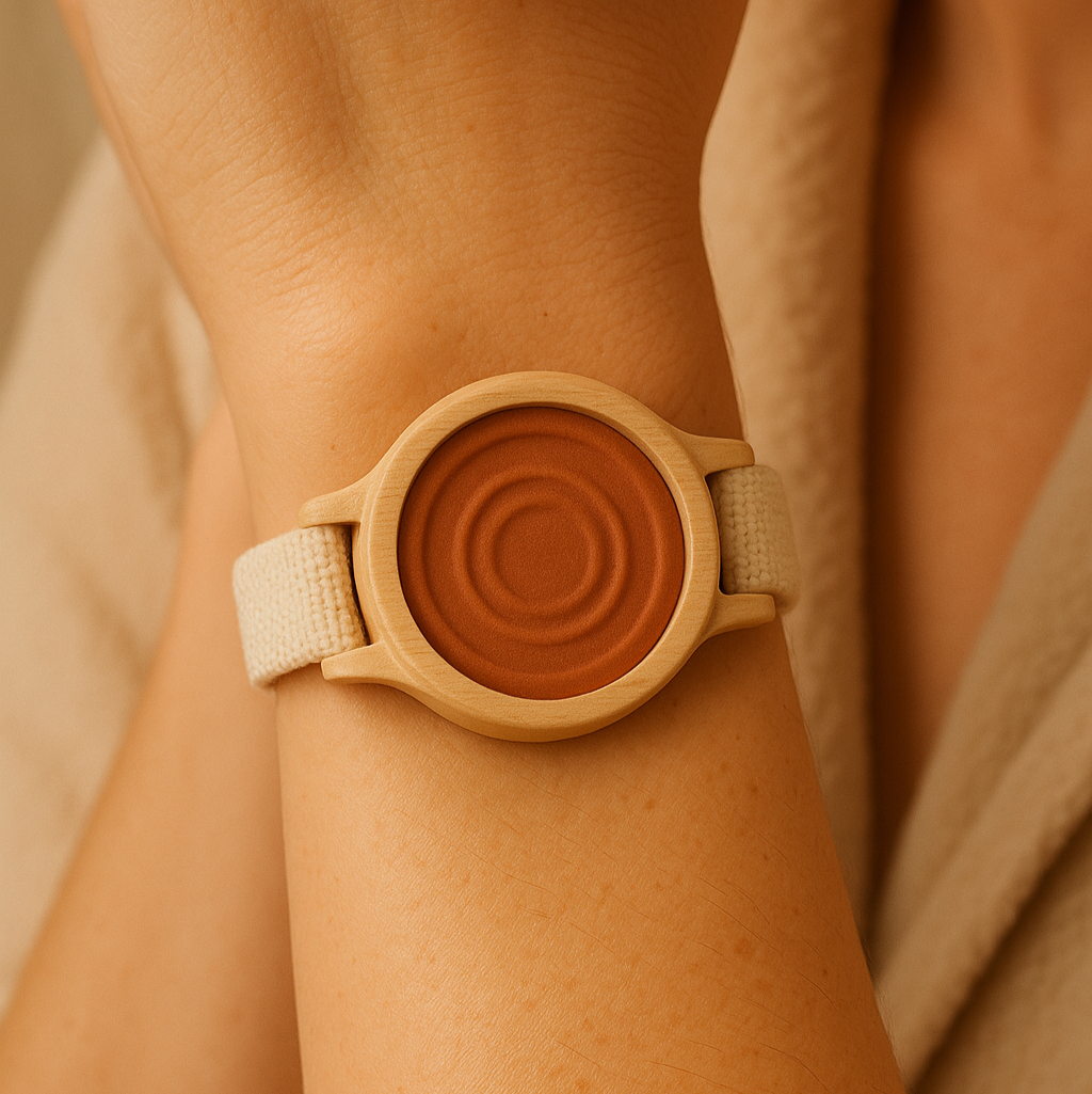 Scential Wear Sential One - Wearable Essential Oil Diffuser Natural Wood Terracotta